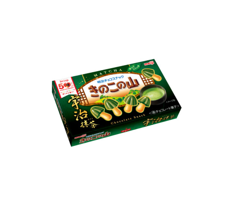 Kinoko No Yama "PremiummUJI(Kyoto) Matcha" Chocolate Snack - MEIJI