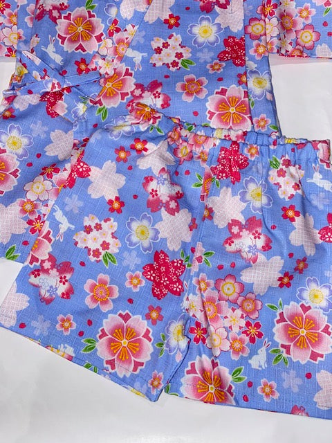 Jinbei "Kaninchen & Kirschblüten"