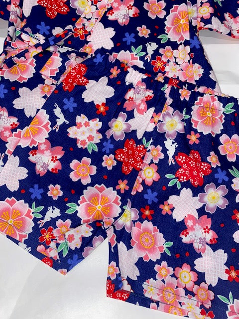Jinbei "Kaninchen & Kirschblüten"