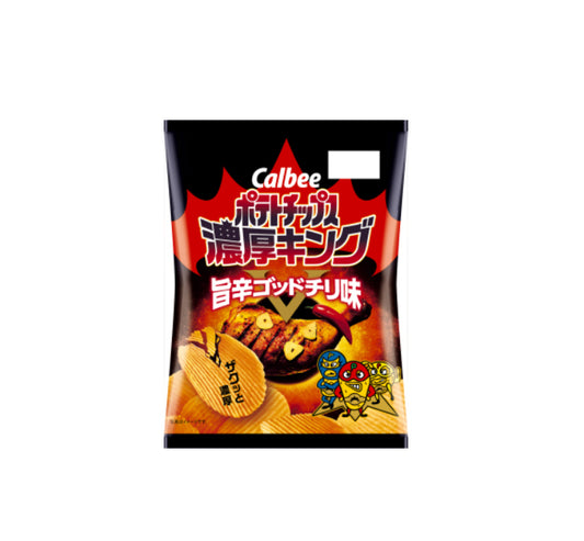 Potato Chips Rich King "Uma-Kara Spicy God Chilli - Calbee