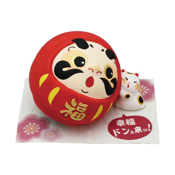 "Daruma mit Katze" Dekoration - Ryukodo