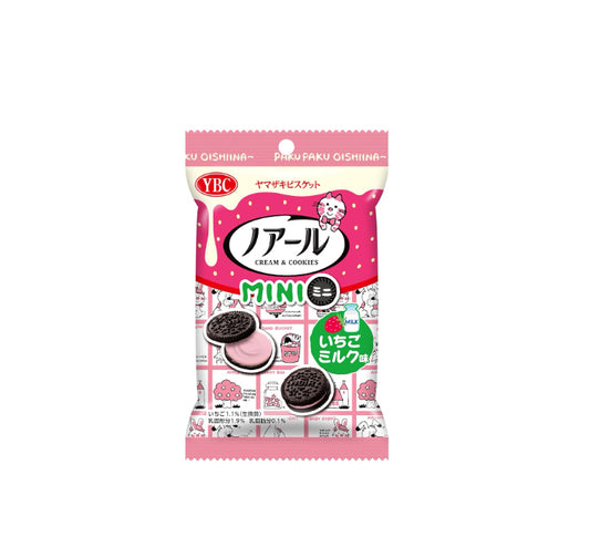 Noir Mini Strawberry Milk Sandwich Cookies - YBC