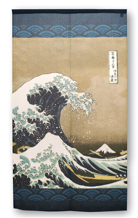 Noren-Vorhang "Die große Welle vor Kanagawa"/ Katsushika Hokusai