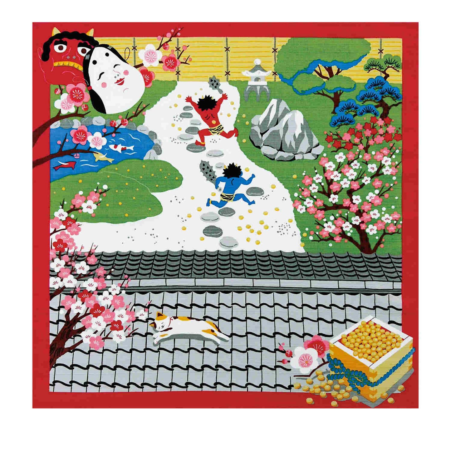 Furoshiki （mit Mike）/ Tuch - Wandbild