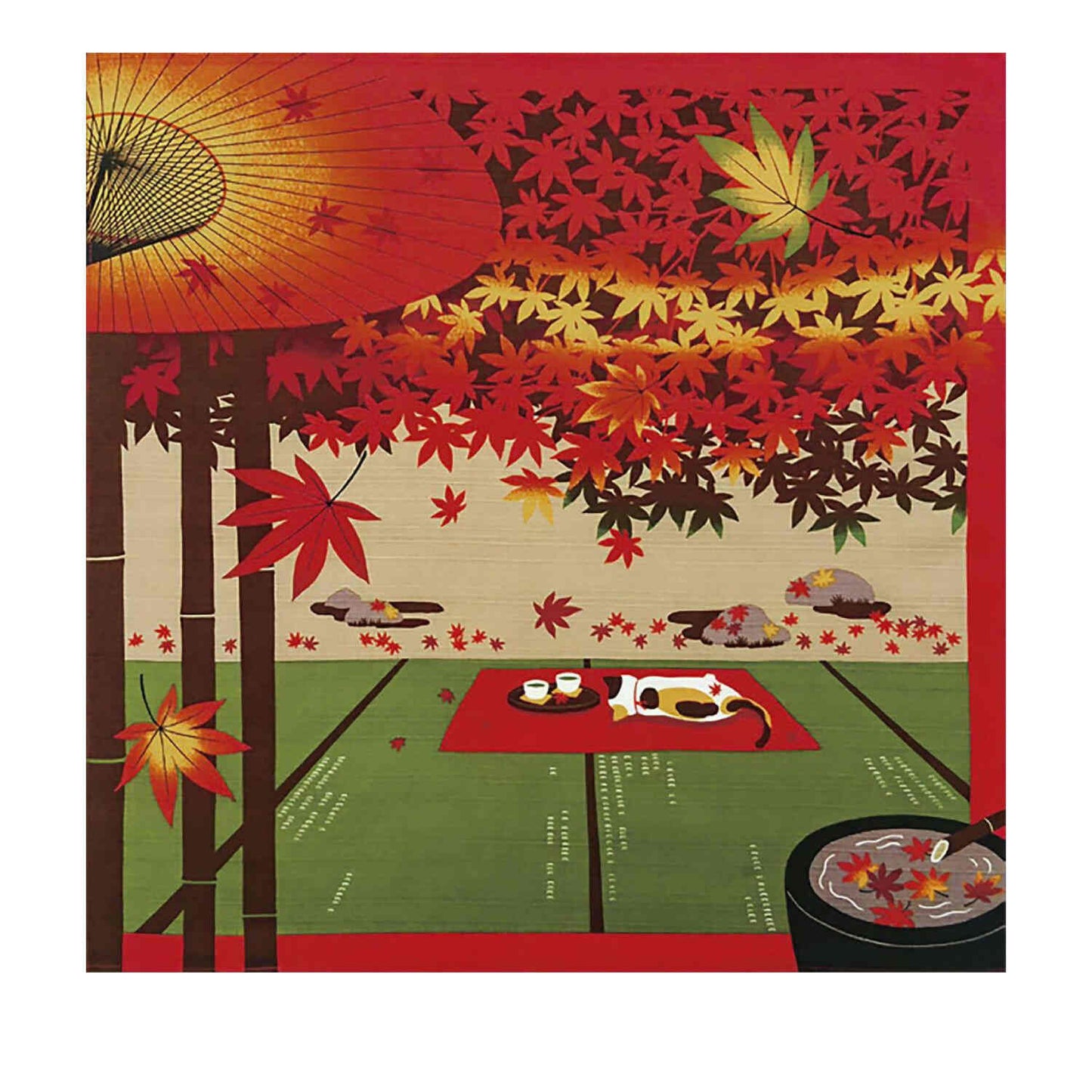 Furoshiki （mit Mike）/ Tuch - Wandbild