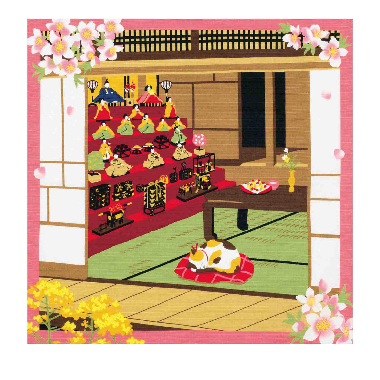 Furoshiki （mit Mike）/ Tuch - Wandbild