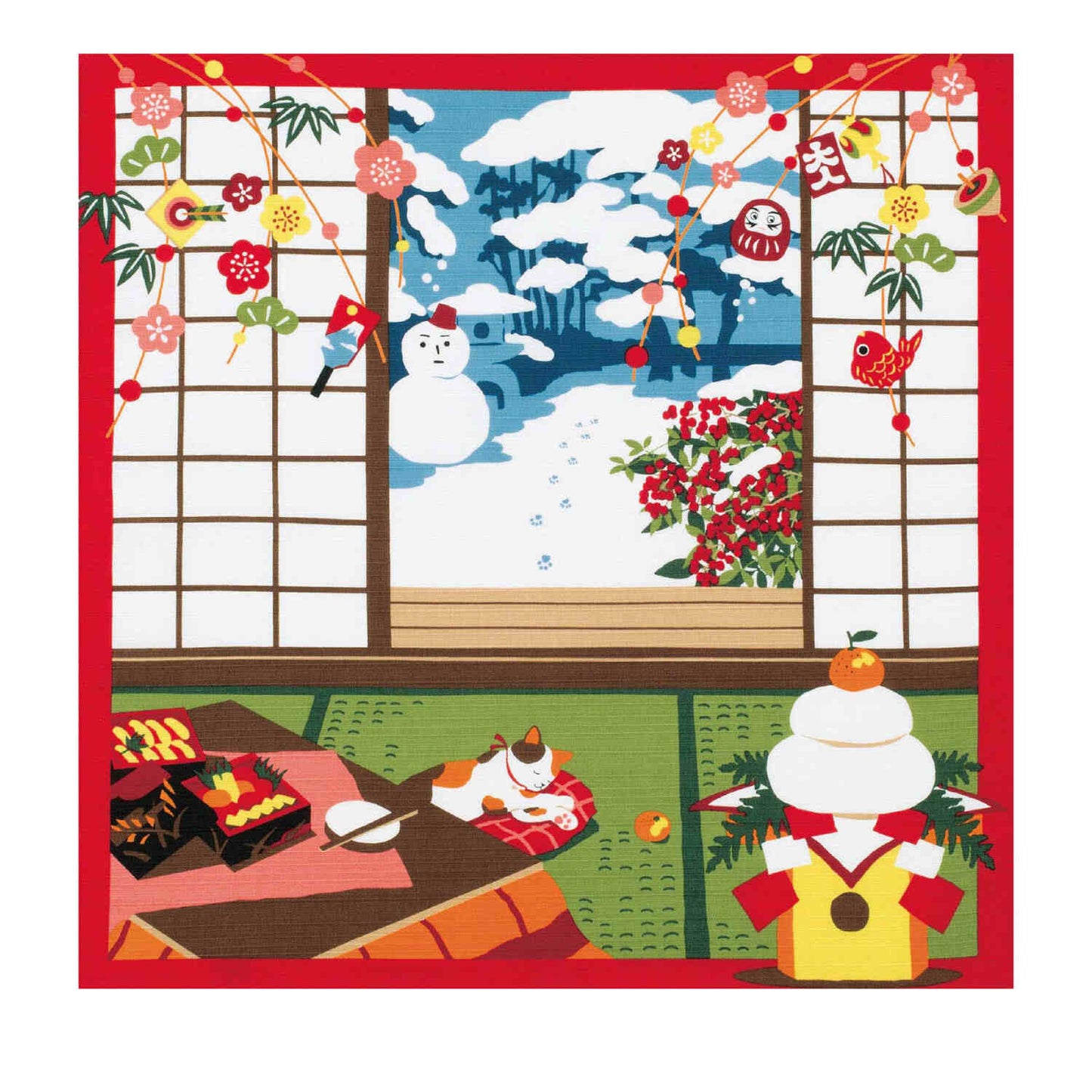 Furoshiki （mit Mike）/ Tuch - Wandbild