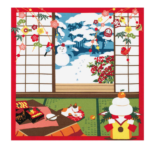 Furoshiki （mit Mike）/ Tuch - Wandbild