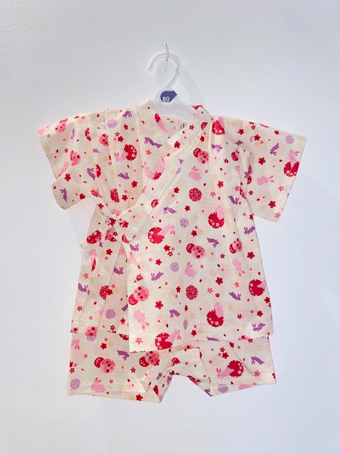 Jinbei "Kaninchen & Kirschblüten"
